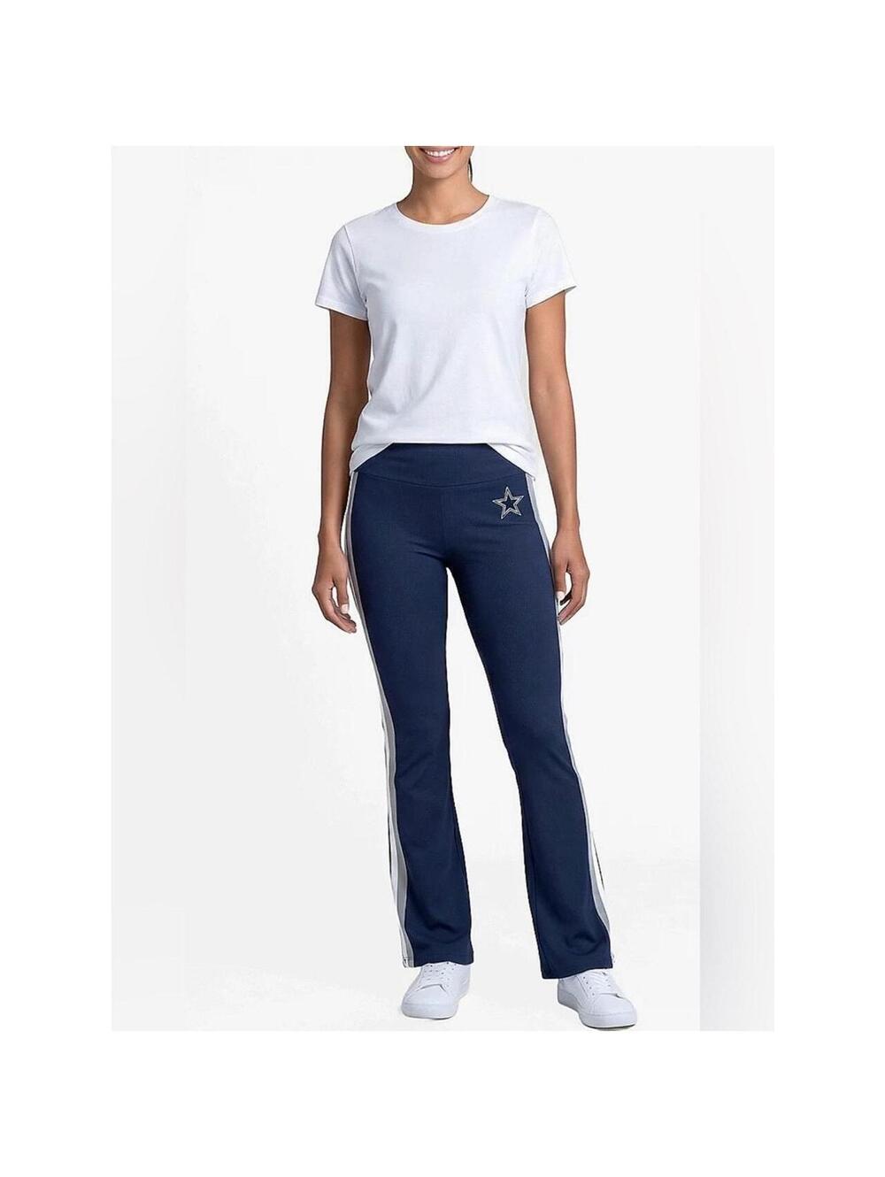 WEAR by Erin Andrews Navy Dallas Cowboys Tri-Blend Yoga Pants Size L NWT